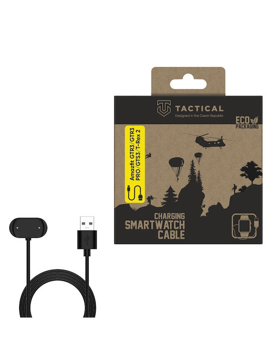 Tactical Charging Cable Wearable Charger Amazfit GTR 3 / GTR 3 Pro / GTS 3 Blackς