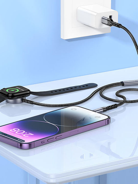 Hoco CW54 Φορτιστής για Apple Watch, iPhone Μαύρος