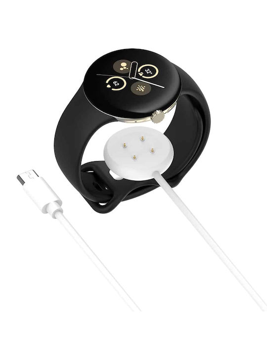 Techsuit Thc5 Ladegerät für Google Pixel Watch 3, 2; Fitbit Ace LTE Weißς
