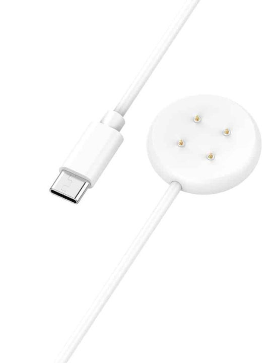 Techsuit Thc5 Ladegerät für Google Pixel Watch 3, 2; Fitbit Ace LTE Weißς