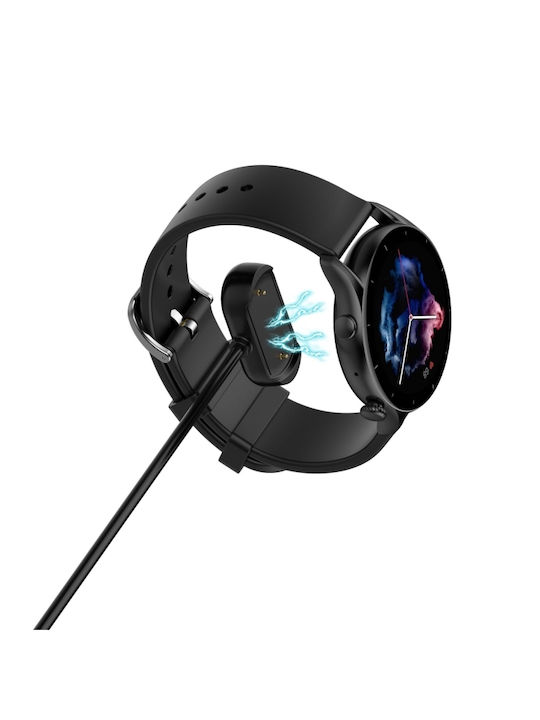 Кабел за зареждане USB Зарядно за Amazfit GTR 3 - Амазфит ГТР 3 Черен