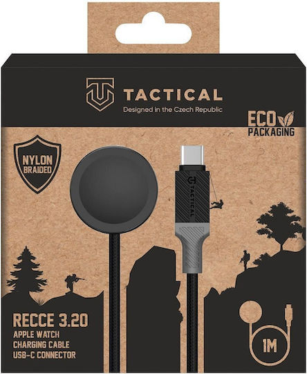 Тактически кабел Recce 3:20 за Apple Watch, черно-сив