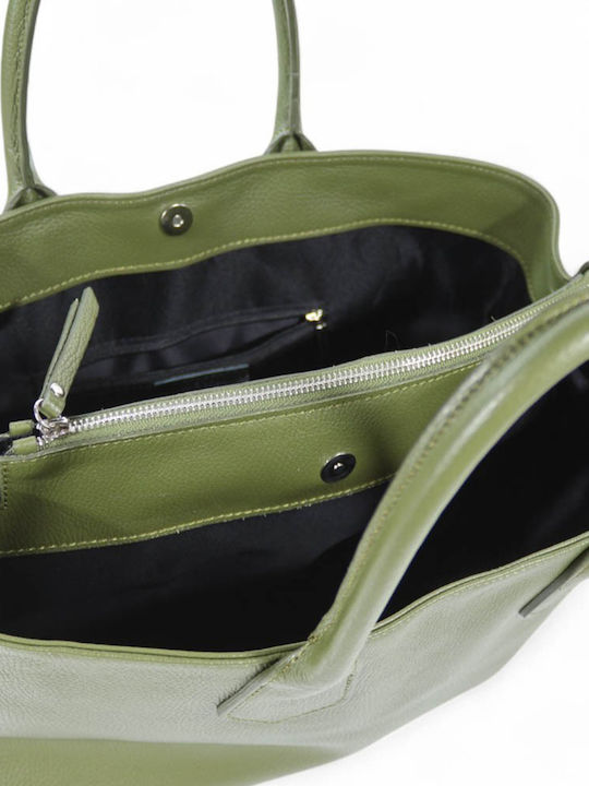 Passaggio Leather Leather Women's Bag Tote Hand Green