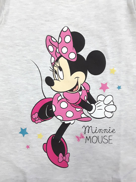 Disney Παιδική Πιτζάμα Χειμωνιάτικη Βαμβακερή Grey, Navy Minnie Disney Παιδική Πιτζάμα Χειμωνιάτικη Βαμβακερή Grey, Navy Minnie