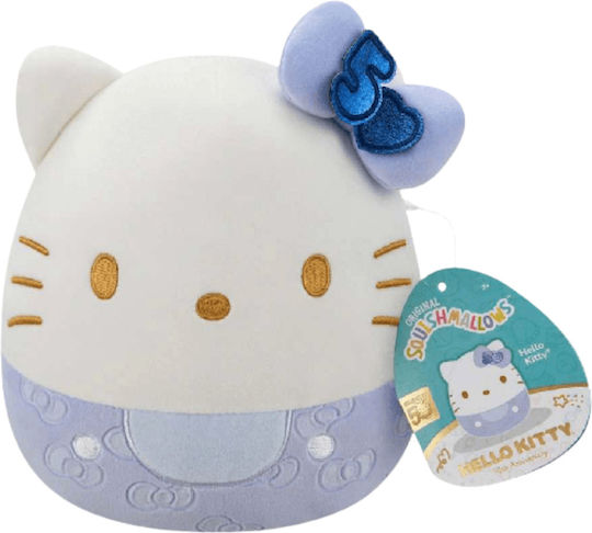 Jazwares Plush Hello Kitty 50th Anniversary-Embossed Blue Bow 20 cm