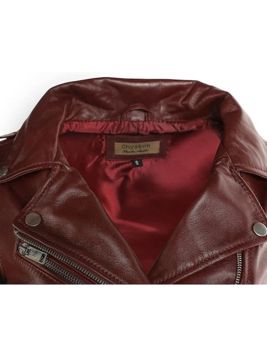 Chyston Leather Jacket Leather Red