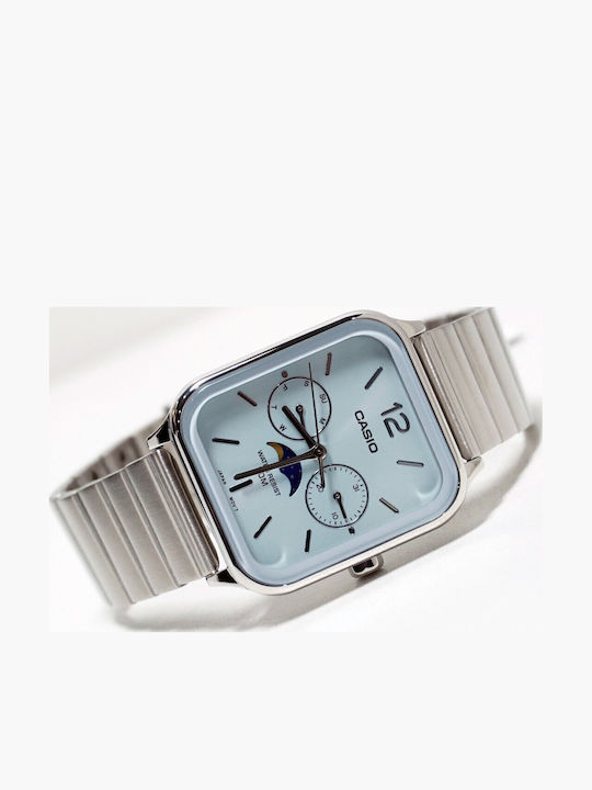 Casio Мъжки часовник 34мм Хронограф На батерия с Син Метален гривна