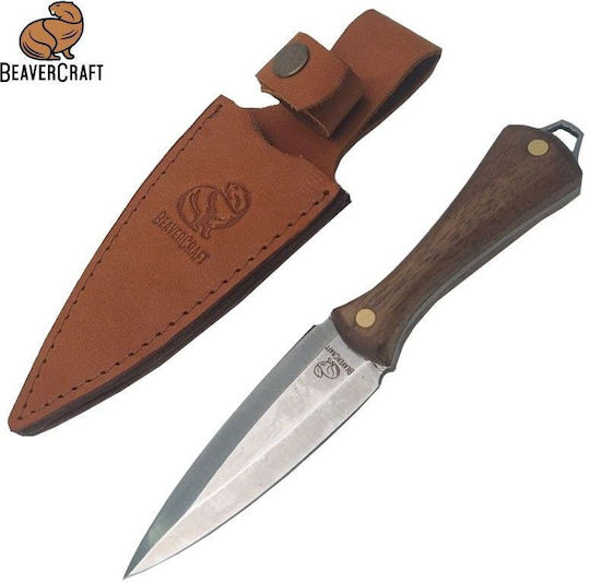 Beaver Craft Brown Knife in Leather Sheath