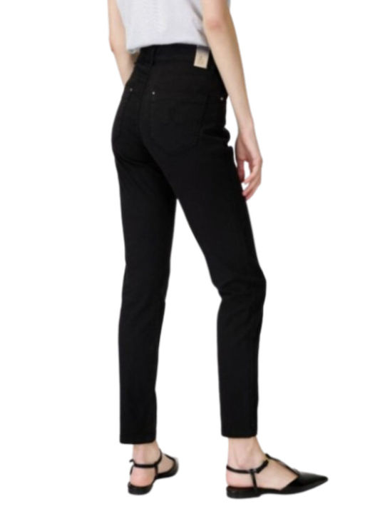 Sarah Lawrence Women's High-waisted Cotton Trousers Black