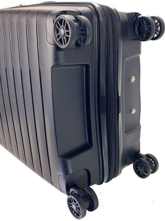 Verage Medium Hard Travel Suitcase Black with 4 Wheels Height 65cm