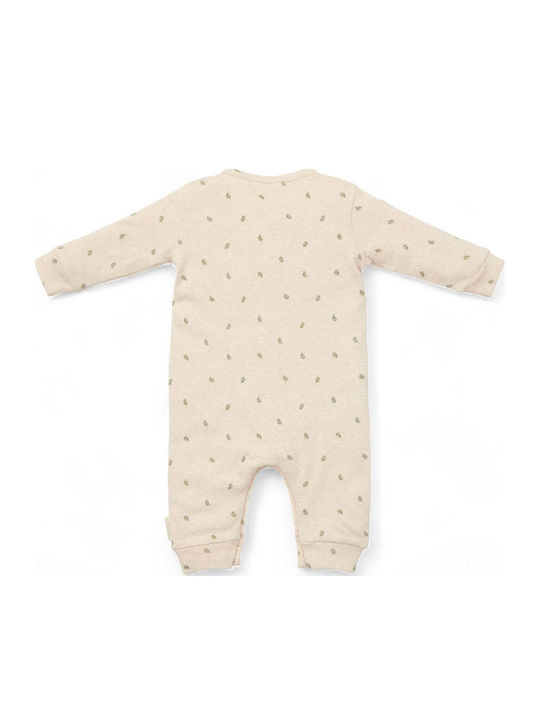 Little Dutch Green Leaves Babystrampler Langärmliges Beige