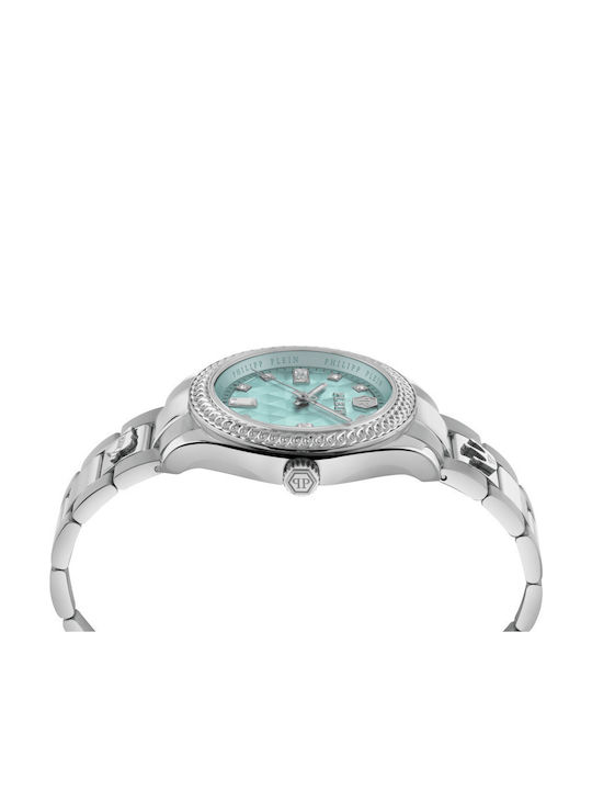 Philipp Plein Queen Damenuhr 38mm Batterie mit Silber Rostfreiem Stahl Armband