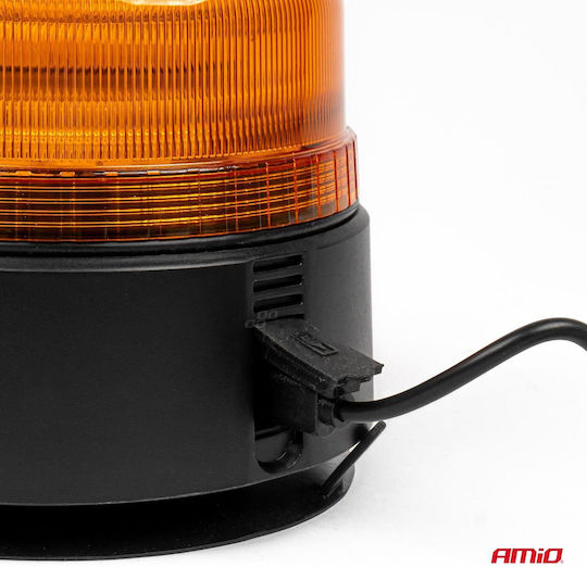 AMiO Car Beacon LED 12 / 24V 12.3cm with Orange Lighting