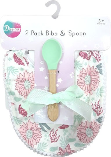 Dreams by Joyce Waterproof Bib Silicone Pink, Green 2pcs 711