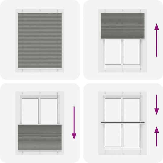 vidaXL Beschattungsrollo Stoff in Gray Farbe L105xH100cm
