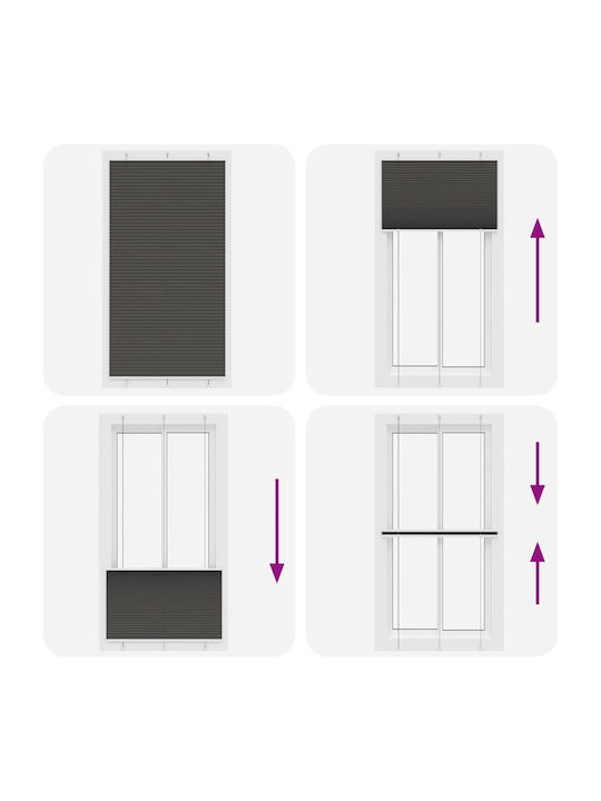 vidaXL Shade Blind Fabric in Black Color L105xH200cm