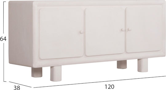 Μπουφές Holz Off-white 140x38x64cm