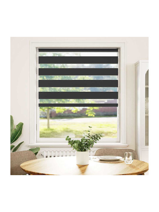 vidaXL Roller Blinds Partial Blackout Black W110xH100cm 4014211