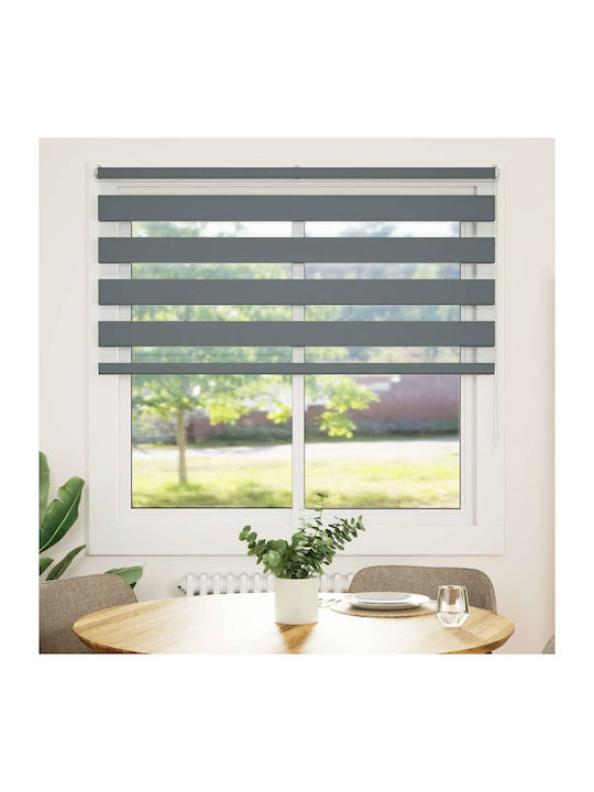 vidaXL Roller Blinds Partial Blackout Gray W145xH100cm 4014114