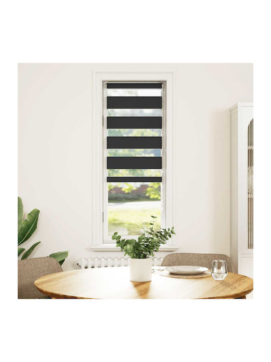 vidaXL Roller Blinds Partial Blackout Black W50xH100cm 4014199