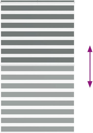 vidaXL Ρόλερ Σκίασης Μερικής Συσκότισης Γκρι Π120xΥ230εκ. 4014187