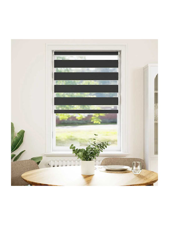 vidaXL Roller Blinds Partial Blackout Black W75xH150cm 4014230