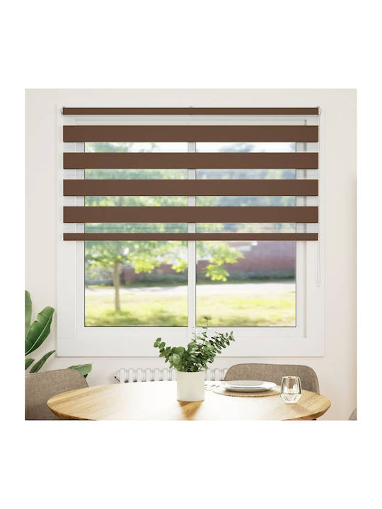 vidaXL Roller Blinds Partial Blackout Brown W150xH150cm 4014349