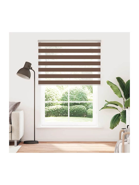 vidaXL Roller Blinds Partial Blackout Brown W165xH230cm 4014404