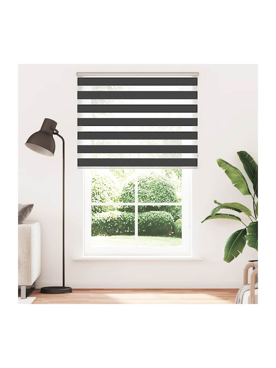 vidaXL Roller Blinds Partial Blackout Black W140xH200cm 4014269