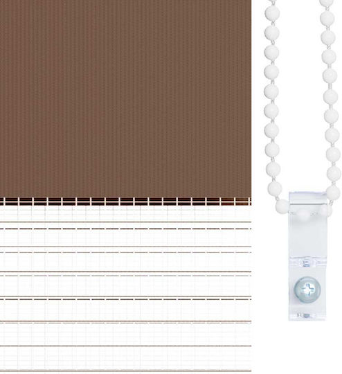 vidaXL Roller Blinds Partial Blackout Brown W60xH150cm 4014331