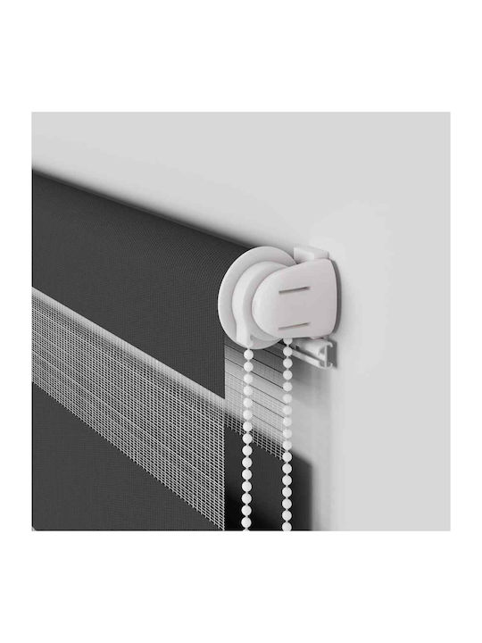 vidaXL Rollos Partieller Blackout Schwarz B50xH200cm 4014251