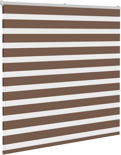 vidaXL Roller Blinds Partial Blackout Brown W140xH150cm 4014347