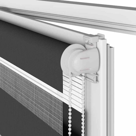 vidaXL Roller Blinds Partial Blackout Black W60xH200cm 4014253