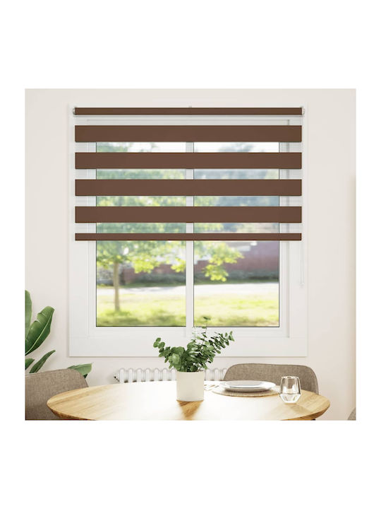 vidaXL Roller Blinds Partial Blackout Brown W135xH150cm 4014346