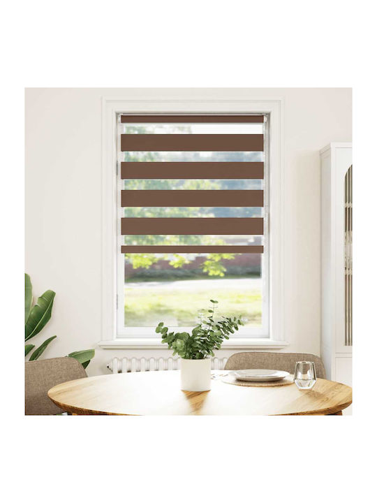 vidaXL Roller Blinds Partial Blackout Brown W70xH150cm 4014333