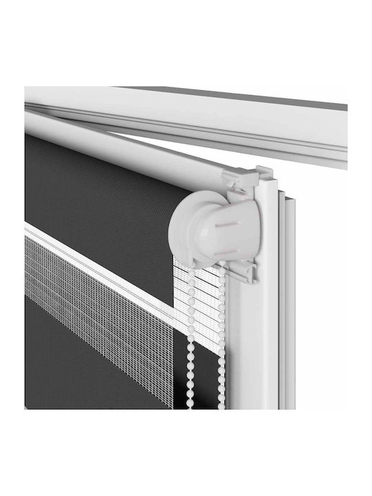 vidaXL Roller Blinds Partial Blackout Black W140xH150cm 4014243