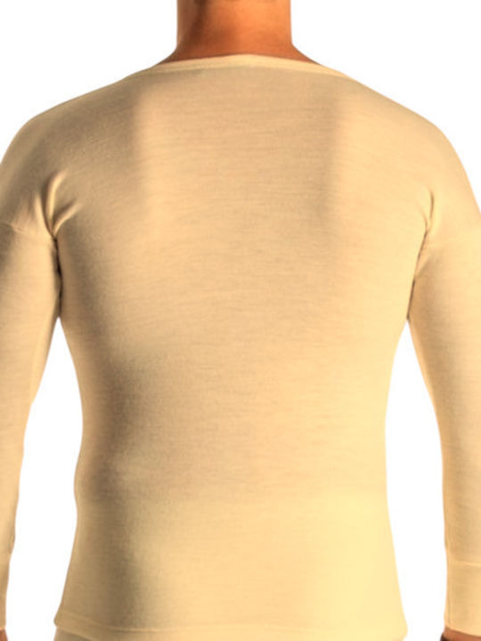 Palco Men's Undershirt Long-sleeved Beige