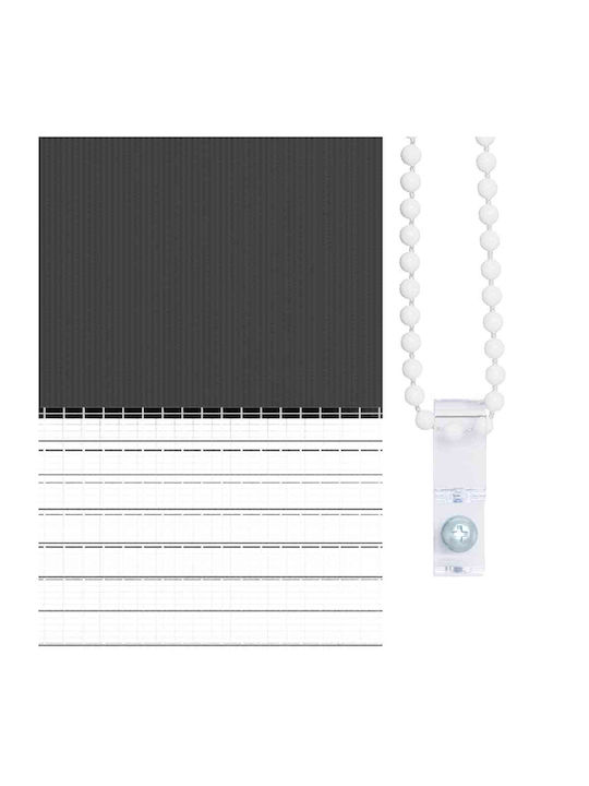 vidaXL Roller Blinds Partial Blackout Black W135xH200cm 4014268