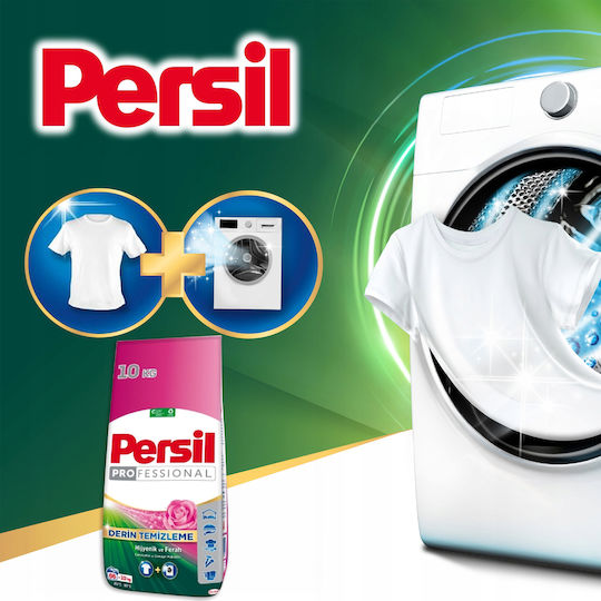 Persil Deep Clean Profesional Detergent Pudră cu Aromă Τριαντάφυλλο pentru Alb Haine 10kg