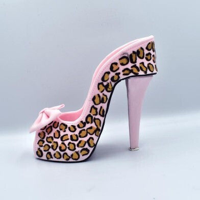 Ροζ Λεοπάρ Peep Toe Γόβα Τύπου Prada