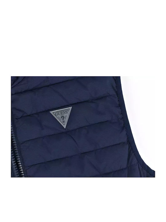 Guess Sleeveless Jacket Puffer Blue