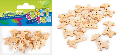 Craft with Fun Ξύλινα Κουμπιά 25τμχ