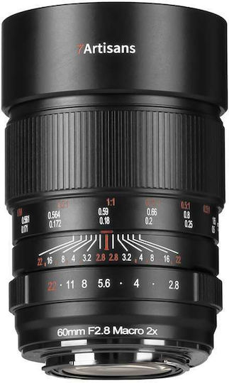 7artisans Full Frame Φωτογραφικός Φακός Photoelectric 60mm f/2.8 Macro 2x Macro για Canon RF Mount Μαύρος