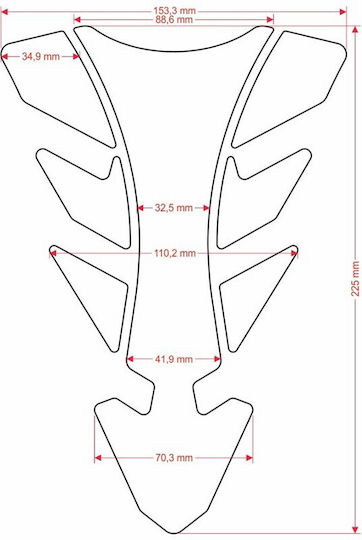 One Design Αυτοκόλλητο Προστατευτικό Ρεζερβουάρ Πολύχρωμο