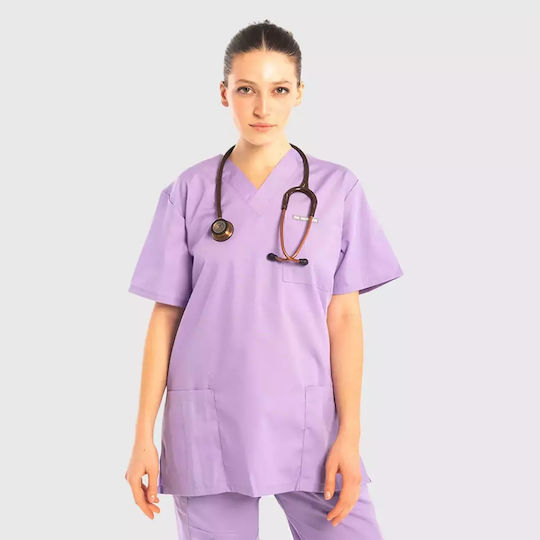 Dr. Scrub Unisex Ιατρική Μπλούζα Λιλά