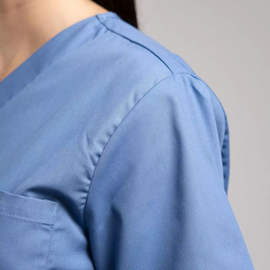 Dr. Scrub Unisex Ιατρική Μπλούζα Γαλάζια