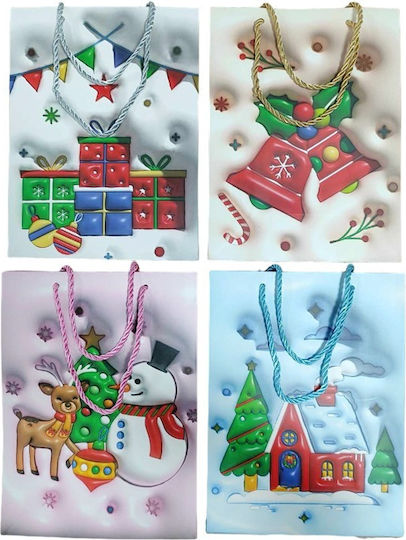 Christmas Bag for Gift Multicolored 32x26cm. 12pcs