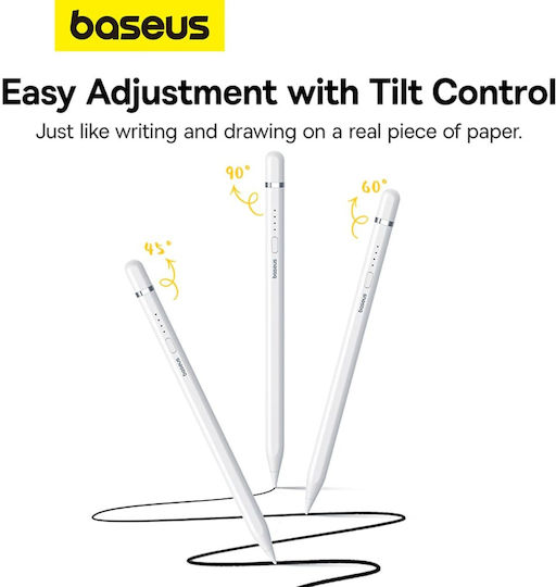 Baseus Smooth Writing Series Active Version Стилус Пен с Palm Rejection за iPad в Бял цвят P80015806211-02