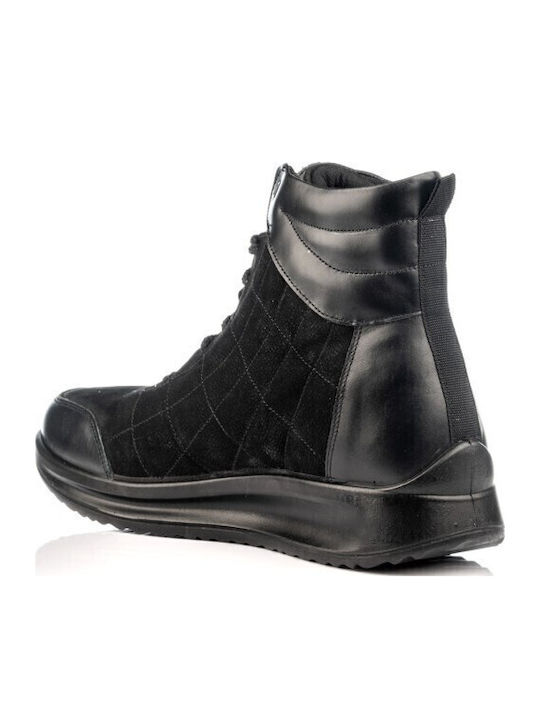 Leder Schwarz Herrenstiefel