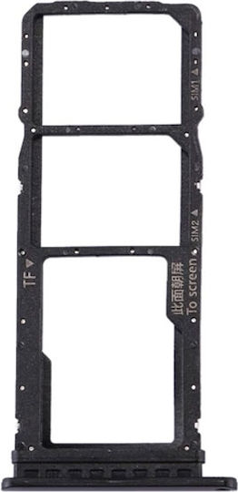 Υποδοχή Κάρτας Dual SIM SD SIM Tray Μαύρο για Huawei P40 Lite E